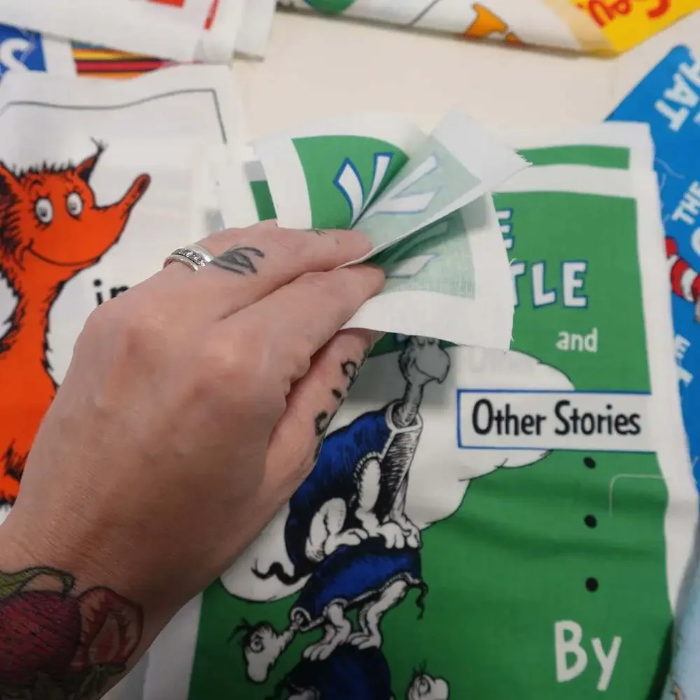 DR. Seuss “Celebrate Seuss” Book Titles  + other Seussy Cotton Fabric Panels